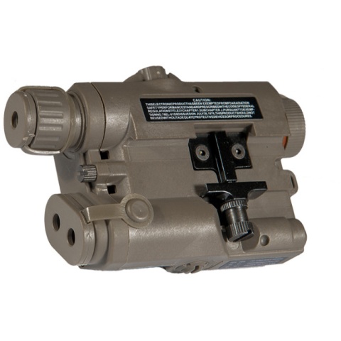 Lancer Tactical PEQ-15 LA - 5 Red Tactical Laser - FOLIAGE GREEN