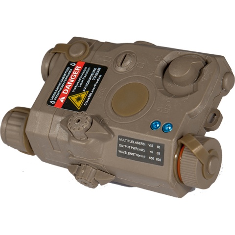 Lancer Tactical PEQ-15 LA - 5 Red Tactical laser - DE w/ Battery case