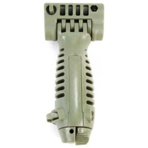 BattleAxe ACG Rapid Deploy Bipod Foregrip for Airsoft Rifles - OD