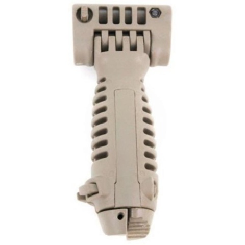BattleAxe ACG Rapid Deploy Bipod Foregrip for Airsoft Rifles - TAN