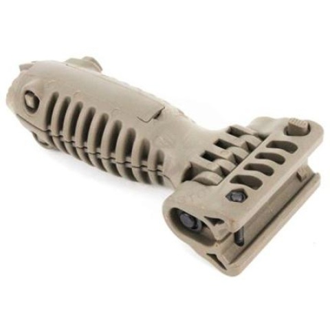 BattleAxe ACG Rapid Deploy Bipod Foregrip for Airsoft Rifles - TAN