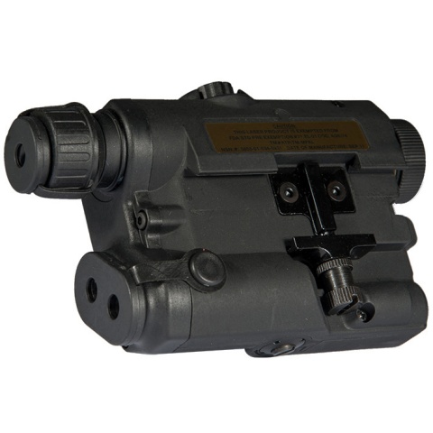 UK Arms Airsoft AN/PEQ - 15 LA5 White Light Green laser w/ IR Lens - BLACK