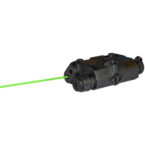 UK Arms Airsoft AN/PEQ - 15 LA5 White Light Green laser w/ IR Lens - BLACK