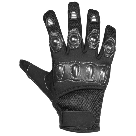 G-Force Airsoft Special Operations Gloves w/ Carbon Knuckles - BLACK