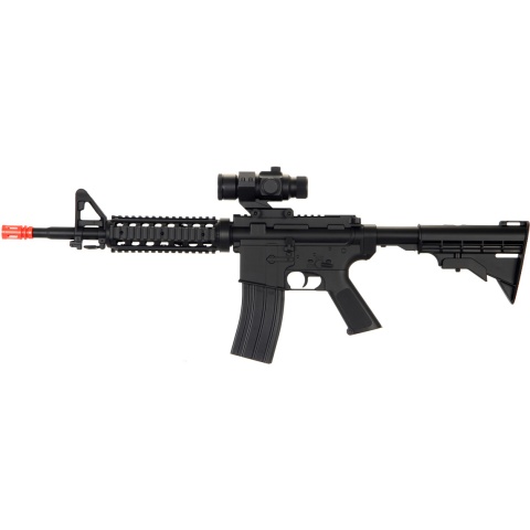 UK Arms Airsoft M4 AEG Adjustable LE Stock Quad RIS - BLACK