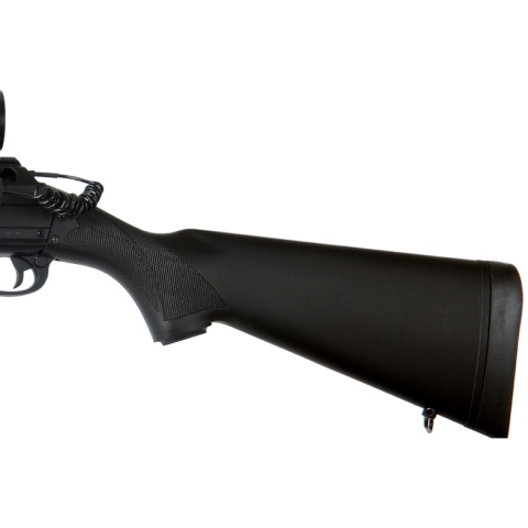 Double Eagle Airsoft Spring Tension Shotgun w/ Accessories - BLACK