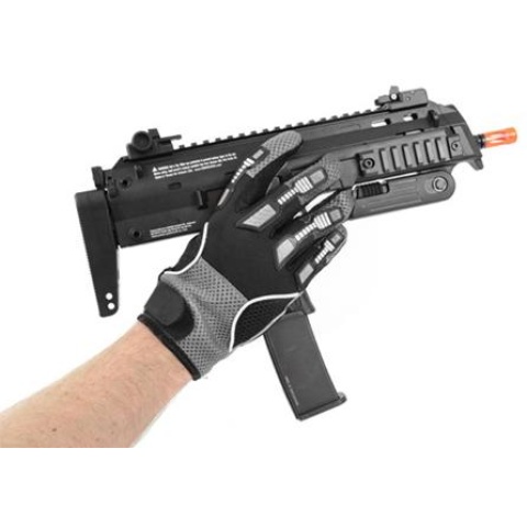 G-Force Airsoft Tactical Large DELTA-SPEC Mesh Hybrid Gloves - BLACK
