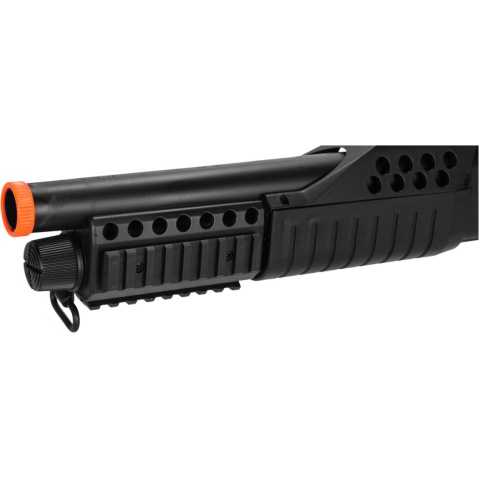 AMA Airsoft Spring Powered Tactical Shotgun RIS w/ Pistol Grip - BLACK
