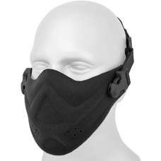 AMA Neoprene Airsoft Hard Foam Lower Face Mask - BLACK