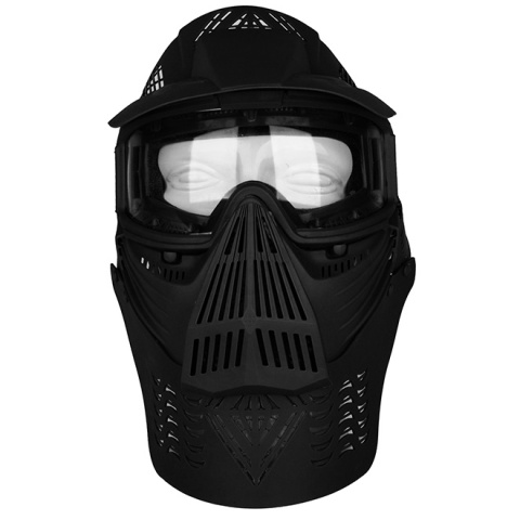 G-Force Complete Modular Full Face Airsoft Mask w/ Clear Lens - BLACK