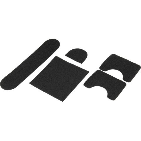 Lancer Tactical Airsoft  MICH Helmet DIY Hook and Loop Sticker Kit  - BLACK