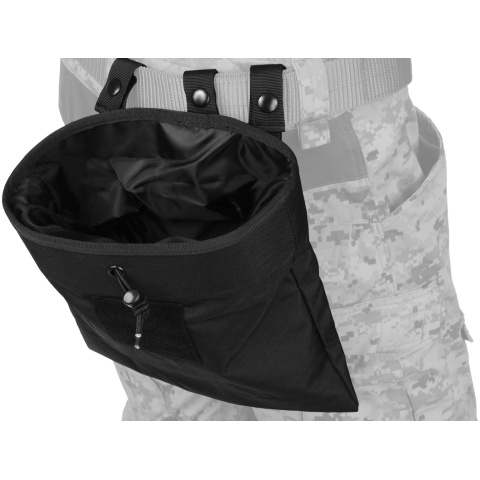 Lancer Tactical Airsoft Large Foldable Magazine Dump Pouch - BLACK