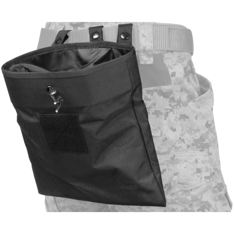 Lancer Tactical Airsoft Large Foldable Magazine Dump Pouch - BLACK