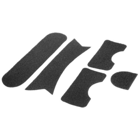 Lancer Tactical Airsoft Ballistic Helmet DIY Hook and Loop Sticker Kit - BLACK