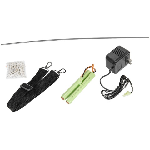 Well D3809 Airsoft AEG Rifle w/Adjustable Crane Stock - BLACK