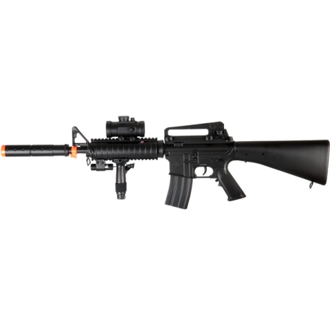 Double Eagle M83B2 M4 LPEG Airsoft Rifle w/ Flashlight & Dot Scope