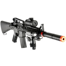 Double Eagle M83B2 M4 LPEG Airsoft Rifle w/ Flashlight & Dot Scope