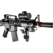Double Eagle M83B2 M4 LPEG Airsoft Rifle w/ Flashlight & Dot Scope