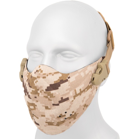AMA Neoprene Airsoft Hard Foam Lower Face Mask - DESERT