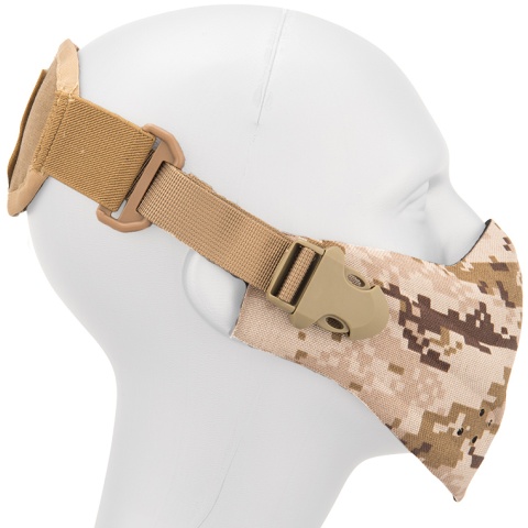AMA Neoprene Airsoft Hard Foam Lower Face Mask - DESERT