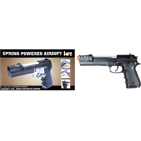 HFC  Airsoft M9 Spring Pistol Elite Special Forces Replica - BLACK
