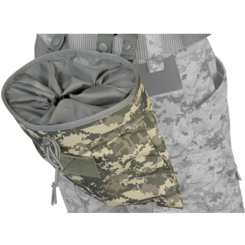 Lancer Tactical Airsoft Large Foldable Mountable Dump Pouch - ACU