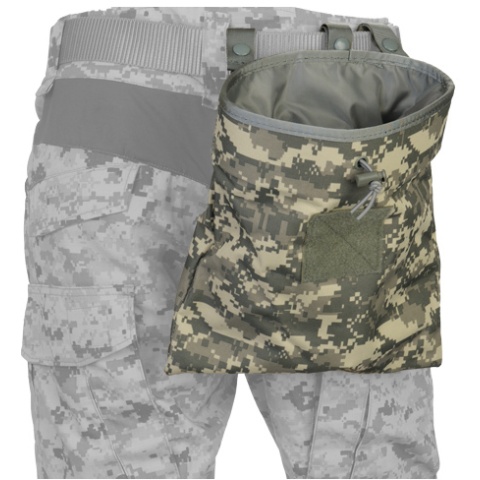 Lancer Tactical Airsoft Large Foldable Mountable Dump Pouch - ACU