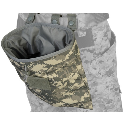 Lancer Tactical Airsoft Large Foldable Mountable Dump Pouch - ACU