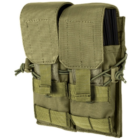 Lancer Tactical Airsoft Dual Magazine Pouch for M4/M16/AK Series AEGs - OLIVE DRAB GREEN