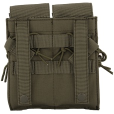 Lancer Tactical Airsoft Dual Magazine Pouch for M4/M16/AK Series AEGs - OLIVE DRAB GREEN