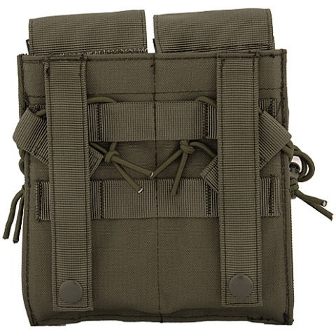 Lancer Tactical Airsoft Dual Magazine Pouch for M4/M16/AK Series AEGs - OLIVE DRAB GREEN