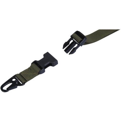 Lancer Tactical Airsoft Quick Detach 2-Point Padded Weapon Sling - OD GREEN