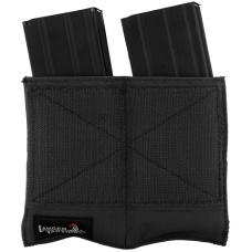 Lancer Tactical Airsoft Dual Inner Vest Magazine Pouches - BLACK