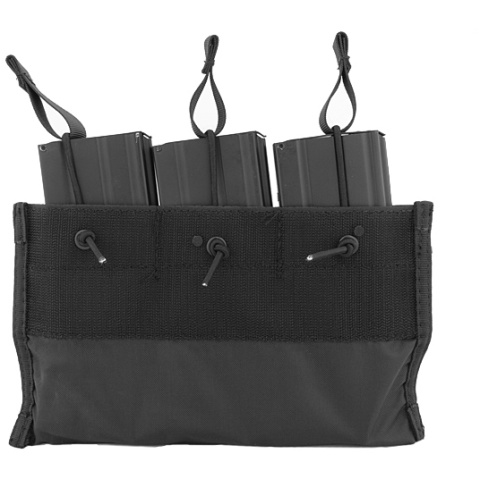 Lancer Tactical Airsoft Triple Inner M4 Mag Pouch for CA-311 - BLACK