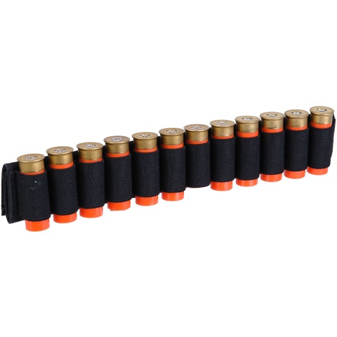 Lancer Tactical Airsoft Shotgun Shell Holder 12 Rd Capacity [Nylon] - BLACK