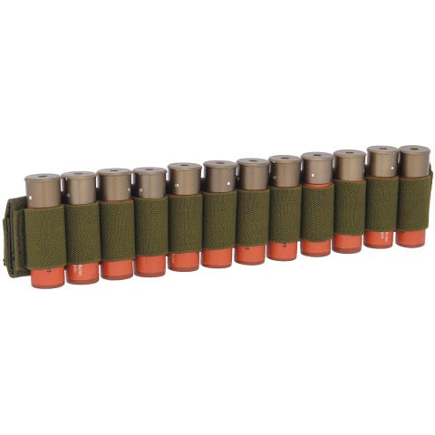 Lancer Tactical Airsoft Shotgun Shell Holder 12 Rd Capacity - OD GREEN
