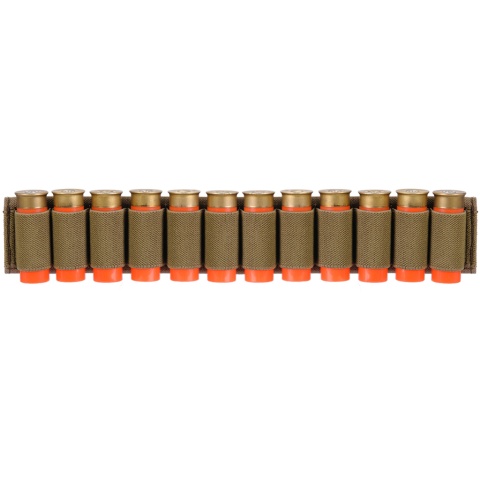 Lancer Tactical Airsoft Shotgun Shell Holder 12 Rd Capacity - TAN