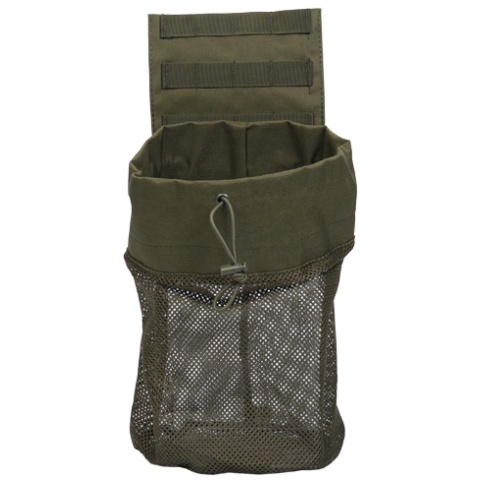 Lancer Tactical Airsoft Fold Away Dump Pouch w/ MOLLE BASE - OD GREEN