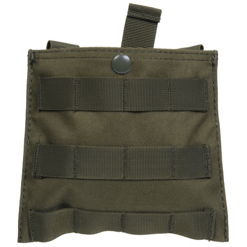 Lancer Tactical Airsoft Fold Away Dump Pouch w/ MOLLE BASE - OD GREEN