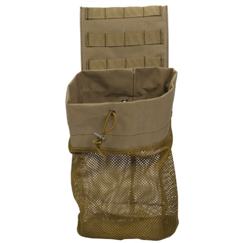 Lancer Tactical Airsoft Fold Away Dump Pouch w/ MOLLE BASE - TAN