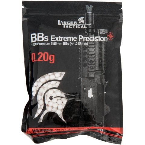 Lancer Tactical 0.20g Seamless Airsoft BBs - 1000rd Bag