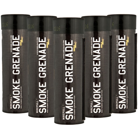 Enola Gaye Pack of 5 WP40 High Output Airsoft Wire Pull Smoke Grenade (Color: White)