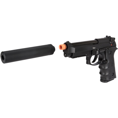 Cybergun Spartan STS-9 Gas Blowback M9 Airsoft Pistol - BLACK