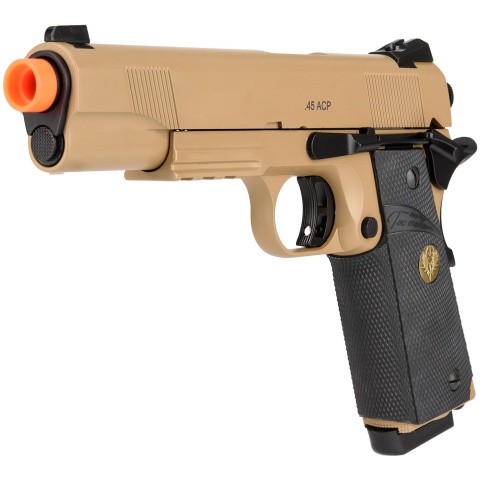 Cybergun Airsoft Spartan STS-7 MEU Gas Blowback M1911 Pistol - TAN