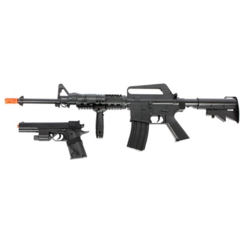 Cybergun Airsoft Spring Colt M4 Rifle/Pistol Combo - BLACK
