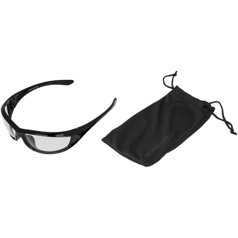 Bobster Airsoft Anti-Fog Charger Clear Sunglasses - BLACK