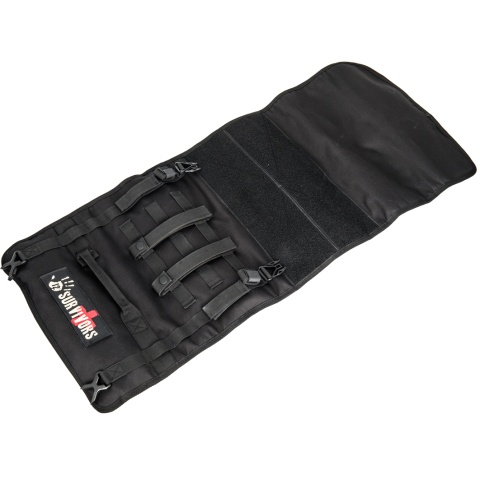 12 Survivors First Aid MOLLE Belt Strap Rollup Kit - BLACK