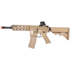 G&G Combat Machine GR16 CQW Rush EBB AEG Airsoft Rifle - Desert TAN
