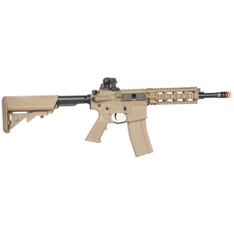 G&G Combat Machine GR16 CQW Rush EBB AEG Airsoft Rifle - Desert TAN
