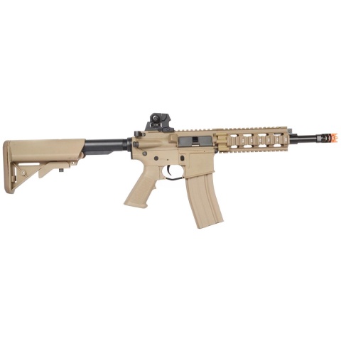 G&G Combat Machine GR16 CQW Rush EBB AEG Airsoft Rifle - Desert TAN